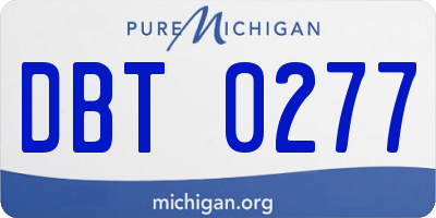 MI license plate DBT0277