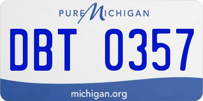 MI license plate DBT0357