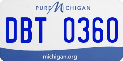 MI license plate DBT0360