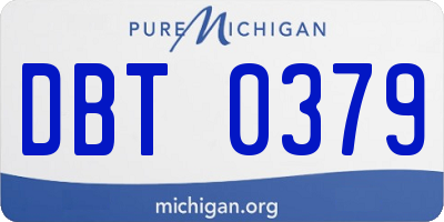 MI license plate DBT0379