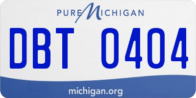 MI license plate DBT0404