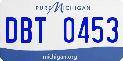 MI license plate DBT0453