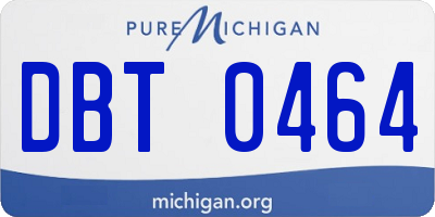 MI license plate DBT0464