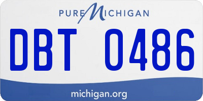 MI license plate DBT0486