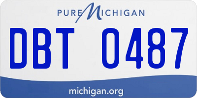 MI license plate DBT0487