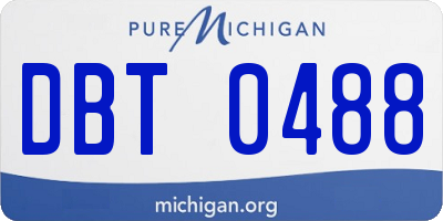 MI license plate DBT0488