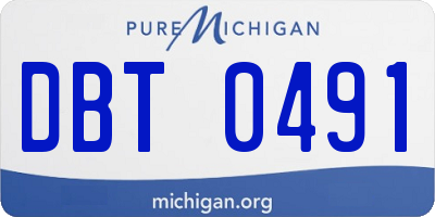 MI license plate DBT0491