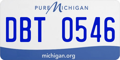 MI license plate DBT0546