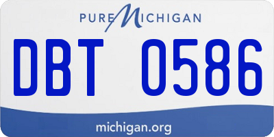 MI license plate DBT0586