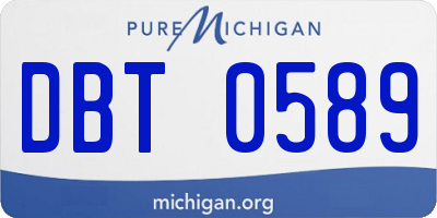 MI license plate DBT0589