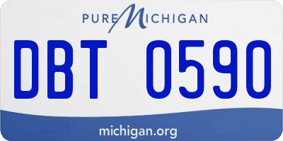 MI license plate DBT0590