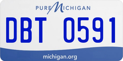 MI license plate DBT0591