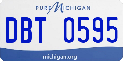 MI license plate DBT0595