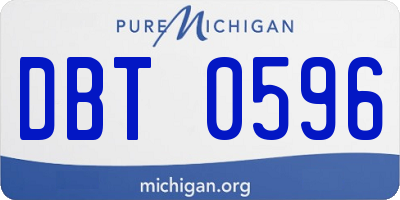 MI license plate DBT0596