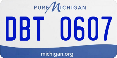 MI license plate DBT0607