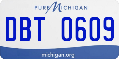 MI license plate DBT0609