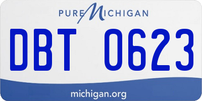 MI license plate DBT0623