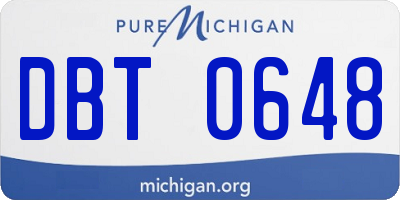 MI license plate DBT0648