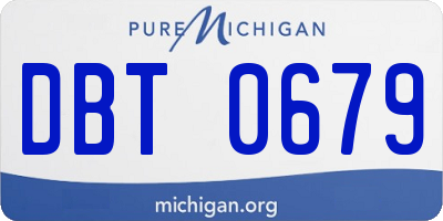 MI license plate DBT0679