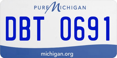 MI license plate DBT0691