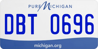 MI license plate DBT0696