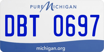 MI license plate DBT0697