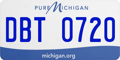 MI license plate DBT0720