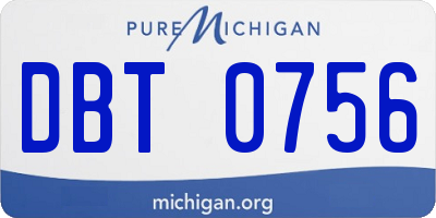 MI license plate DBT0756