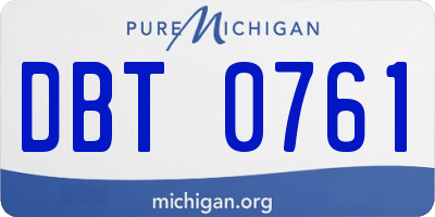MI license plate DBT0761