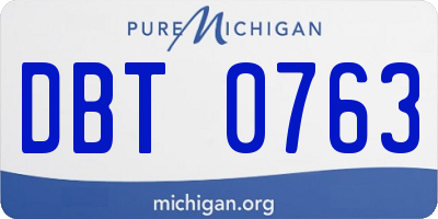 MI license plate DBT0763