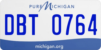 MI license plate DBT0764