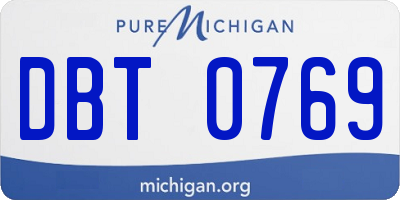 MI license plate DBT0769