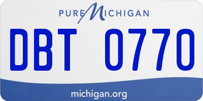 MI license plate DBT0770