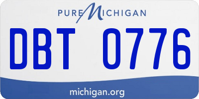 MI license plate DBT0776