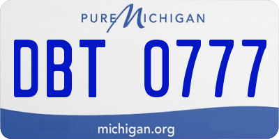 MI license plate DBT0777
