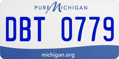 MI license plate DBT0779