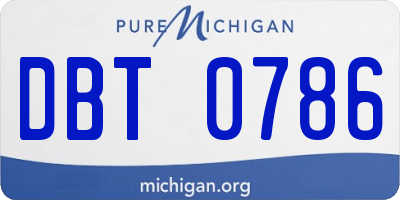 MI license plate DBT0786