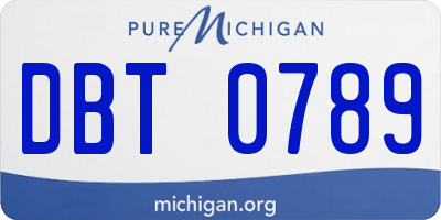 MI license plate DBT0789