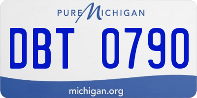 MI license plate DBT0790