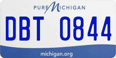 MI license plate DBT0844