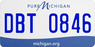 MI license plate DBT0846