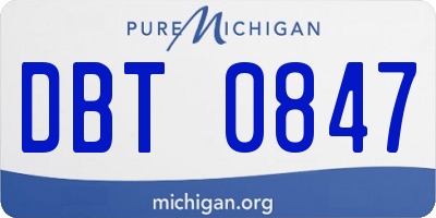 MI license plate DBT0847