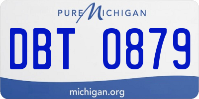 MI license plate DBT0879