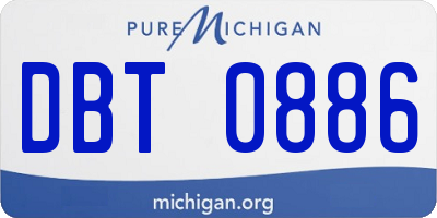 MI license plate DBT0886