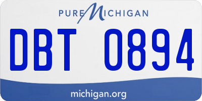 MI license plate DBT0894