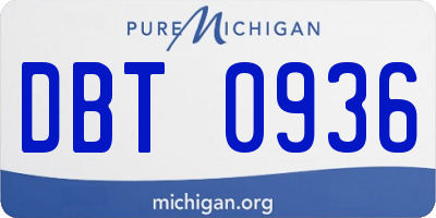 MI license plate DBT0936