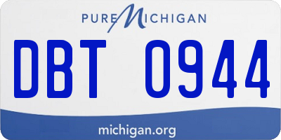 MI license plate DBT0944