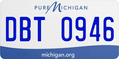 MI license plate DBT0946