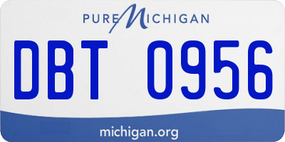 MI license plate DBT0956