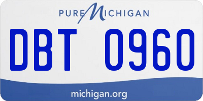 MI license plate DBT0960
